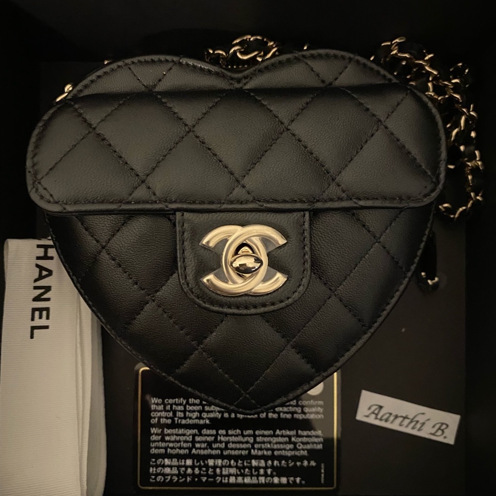 Authentic Chanel heart bag